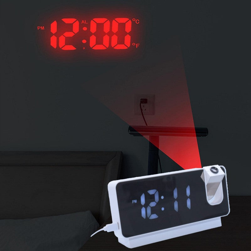 Ceas Digital cu Led Alb si Proiectie S282A - Frize
