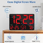 Ceas Digital de Masa si de Perete cu Lumina Led Rosu, Calendar, Temperatura, Alarma, Termometru, Functie Snooze, Luminozitate Adjustabila, 25x16cm