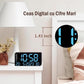 Ceas Digital de Masa cu Lumina Led Albastru, Alarma, 3 Niveluri de Luminozitate, Calendar, Temperatura, Functie Snooze, Mod de Noapte, 11x22cm