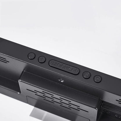 Ceas Electronic de Masa cu Lumina Led Albastru, Temperatura, Alarma, Comanda Vocala, 2 Trepte de Lumina, 160 X 60 X 25 mm, Adaptor Inclus, Negru