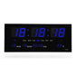 Ceas Digital de Perete cu Led Albastru, Calendar, Temperatura, Alarma, Termometru, 36x15cm - Ceasuri Moderne